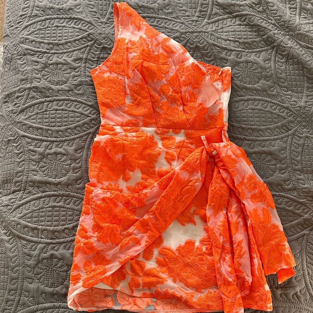 Hello Molly Bright Orange Lace Dress